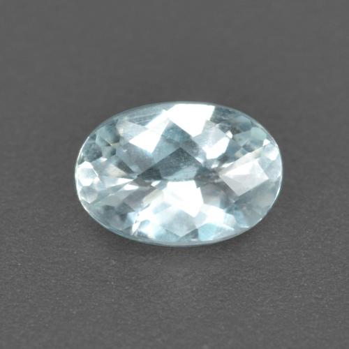 Água-marinha azul natural 0,43ct, corte oval, VS