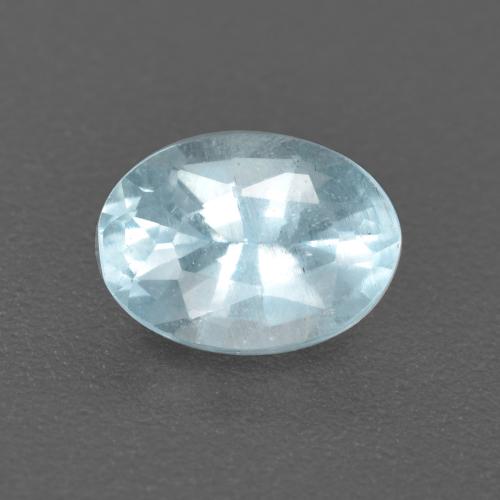Água-marinha azul natural 0,48ct, corte oval, VS