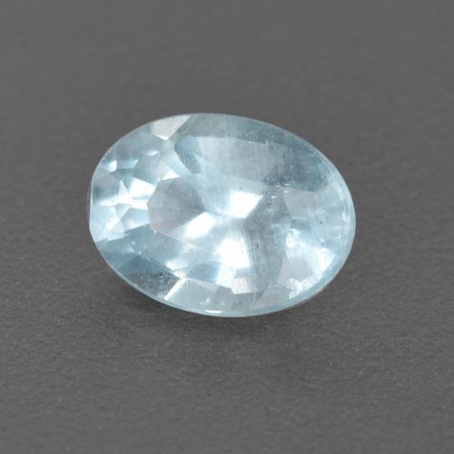 Água-marinha azul natural 0,48ct, corte oval, VS