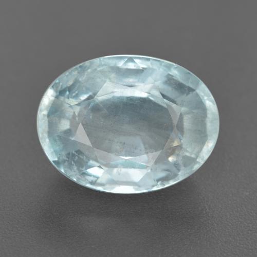 Água-marinha azul natural 7,07ct, corte oval, VS-SI