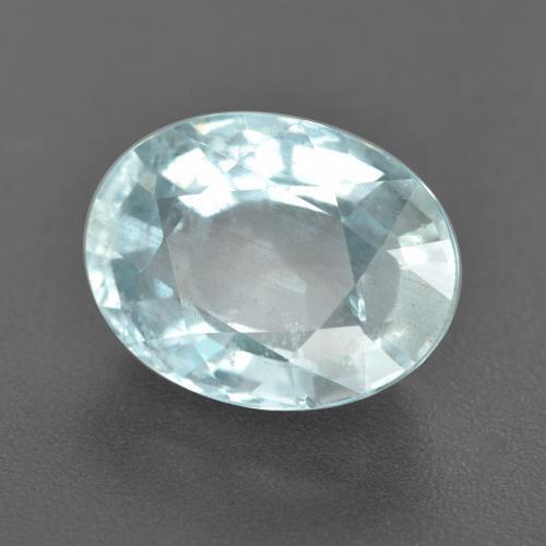 Água-marinha azul natural 7,07ct, corte oval, VS-SI