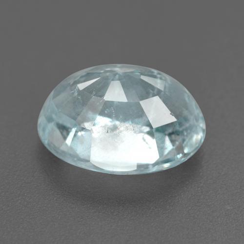 Água-marinha azul natural 7,07ct, corte oval, VS-SI
