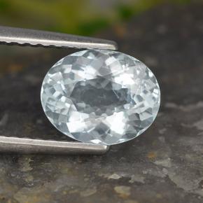 água-marinha Azul pálido Natural 1.20ct, Corte Oval, VS