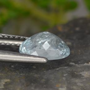 água-marinha Azul pálido Natural 1.20ct, Corte Oval, VS