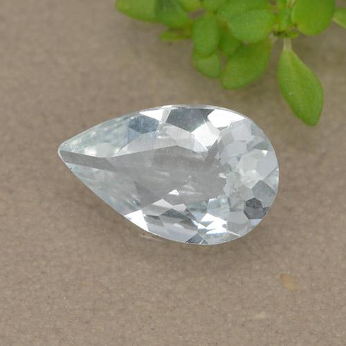 água-marinha Bebê azul Natural 0.60ct, Formato de pêra, VVS