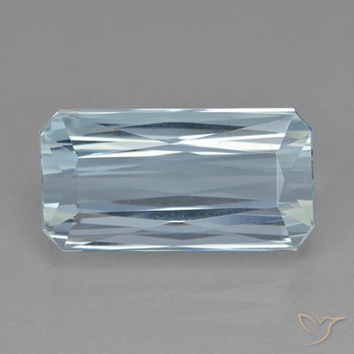 Água-marinha azul de 10,05 ct, octógono de 17,2 x 9 mm cortado de Madagascar, Photo A