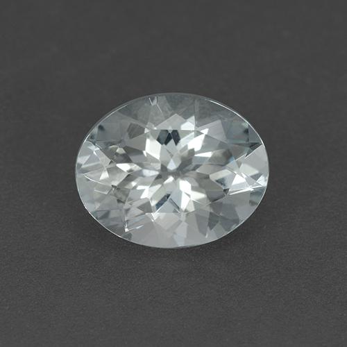 Água-marinha branco natural 2,06ct, corte oval, VVS