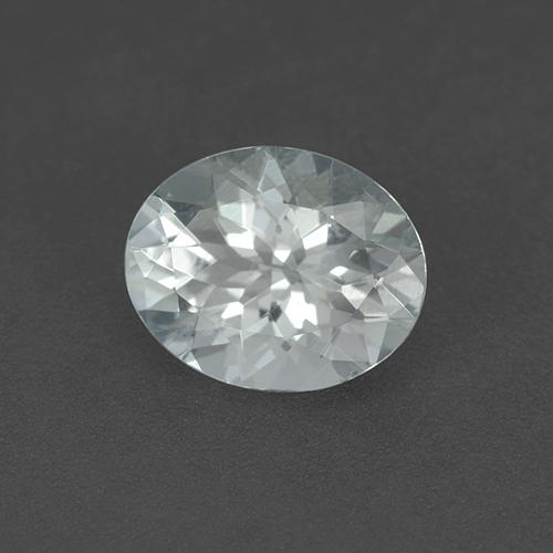 Água-marinha branco natural 2,06ct, corte oval, VVS
