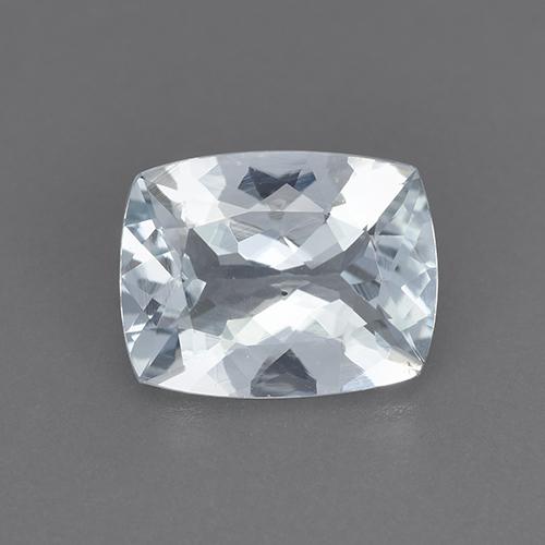 Água-marinha branco natural 1,78ct, almofada cortada, VVS