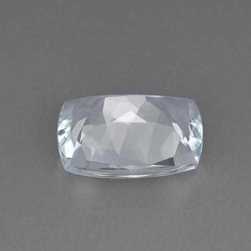 Água-marinha branco natural 1,78ct, almofada cortada, VVS