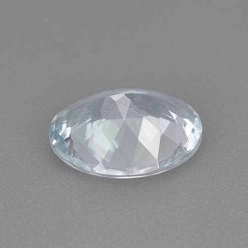 Água-marinha branco natural 1,92ct, corte oval, VVS