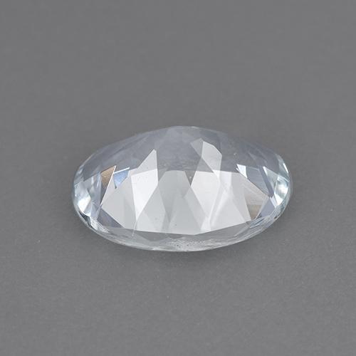 Água-marinha branco natural 1,33ct, corte oval, VVS