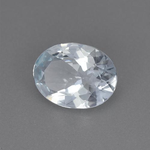 água-marinha Branco azulado Natural 1.26ct, Corte Oval, VVS