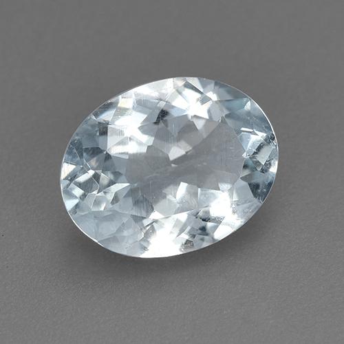 água-marinha Branco azulado Natural 1.46ct, Corte Oval, VVS-VS
