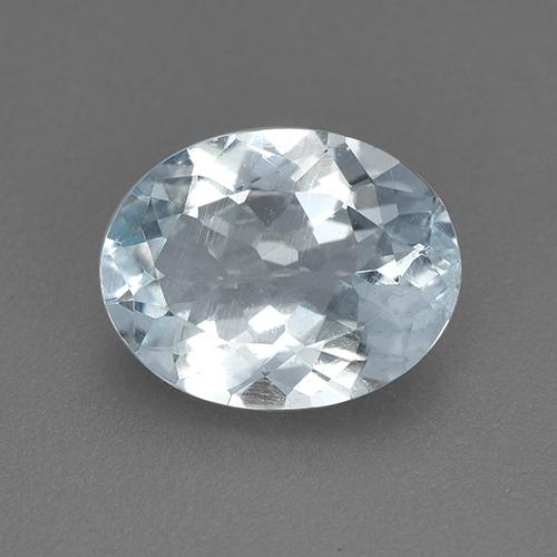 água-marinha Branco azulado Natural 1.46ct, Corte Oval, VVS-VS