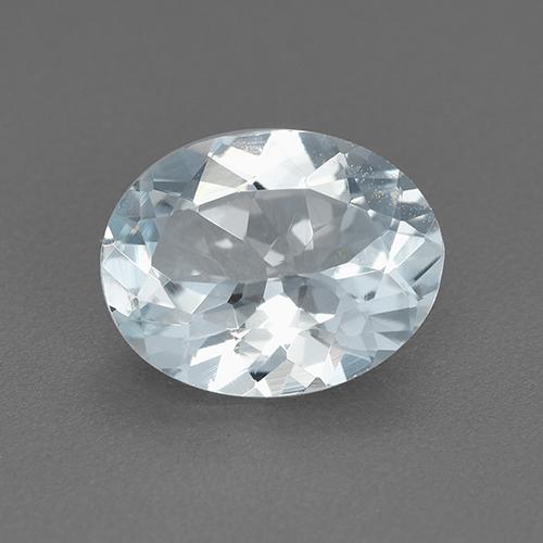 Água-marinha azul natural 1,54ct, corte oval, VVS
