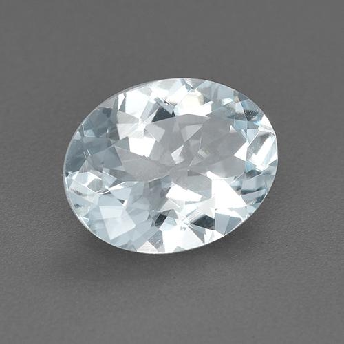Água-marinha azul natural 1,54ct, corte oval, VVS