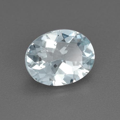 Água-marinha azul natural 1,20ct, corte oval, VVS