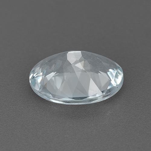 Água-marinha branco natural 1,60ct, corte oval, VVS