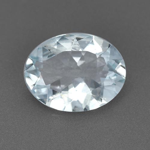 Água-marinha branco natural 1,47ct, corte oval, VVS-VS