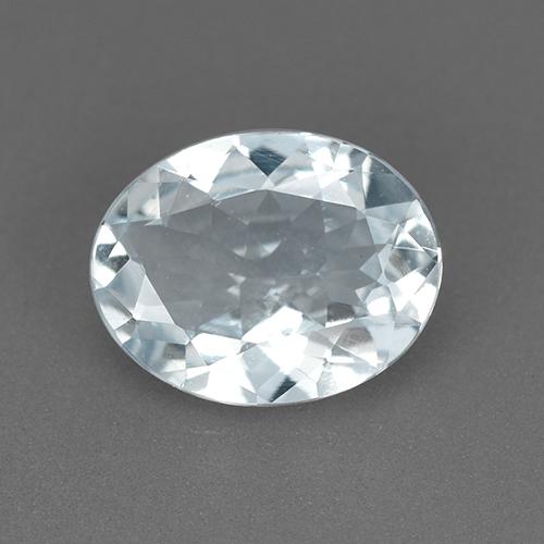 Água-marinha azul natural 1,38ct, corte oval, VVS