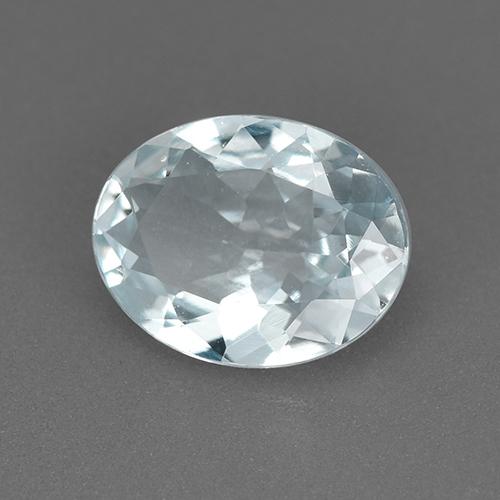 Água-marinha azul natural 1,38ct, corte oval, VVS