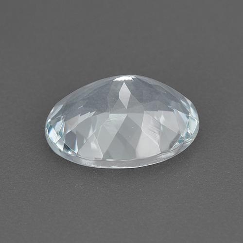 Água-marinha branco natural 1,66ct, corte oval, VVS