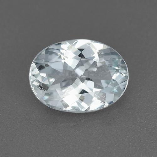 Água-marinha branco natural 1,13ct, corte oval, VVS