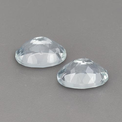 Pedras preciosas de água-marinha Azul pálido natural de 2.25 ct, Corte Oval, VVS-VS