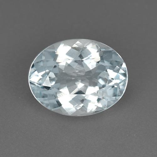 Água-marinha azul natural 1,93ct, corte oval, VVS-VS