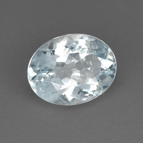 Água-marinha azul natural 1,93ct, corte oval, VVS-VS