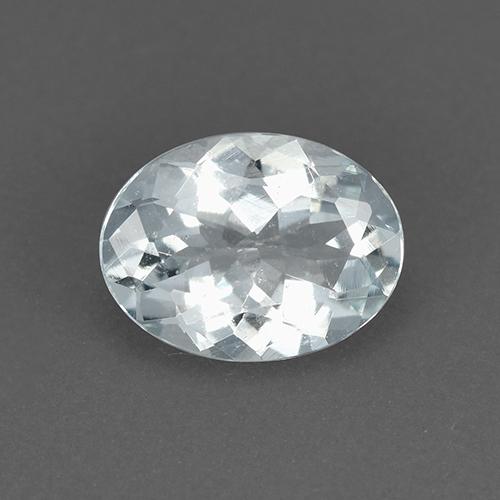 água-marinha Azul claro Natural 1.02ct, Corte Oval, VVS-VS