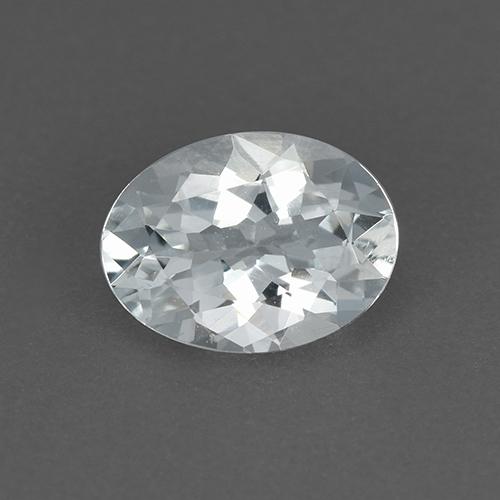 Água-marinha branco natural 0,90ct, corte oval, VVS