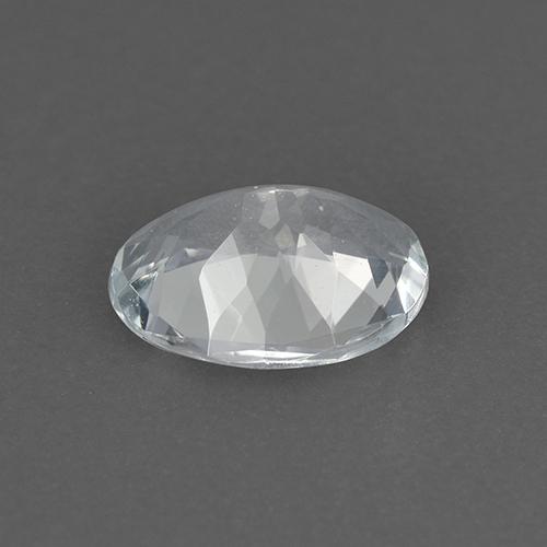 Água-marinha branco natural 0,90ct, corte oval, VVS