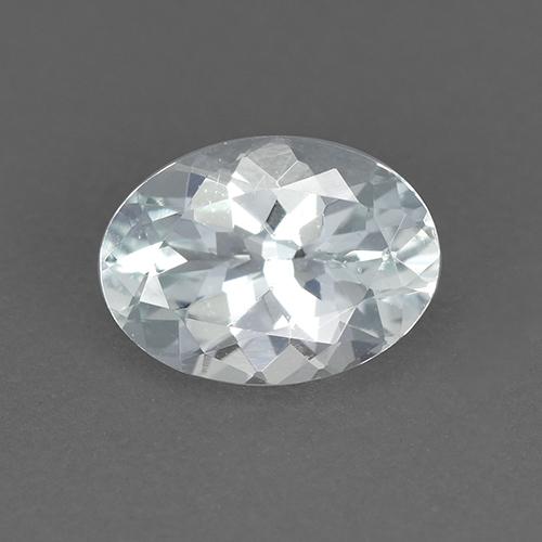 Água-marinha branco natural 0,87ct, corte oval, VVS-VS