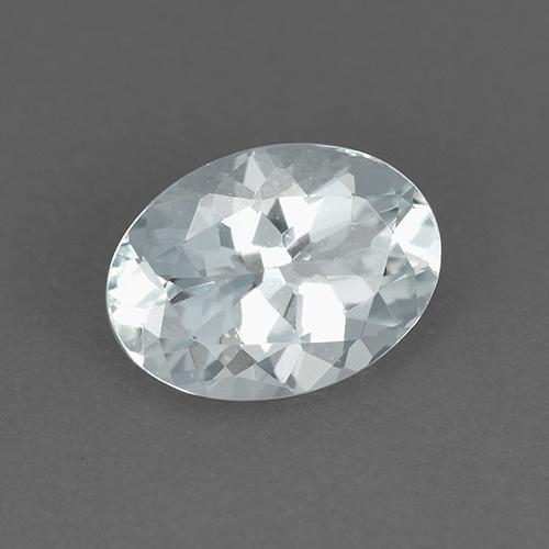 Água-marinha branco natural 0,87ct, corte oval, VVS-VS