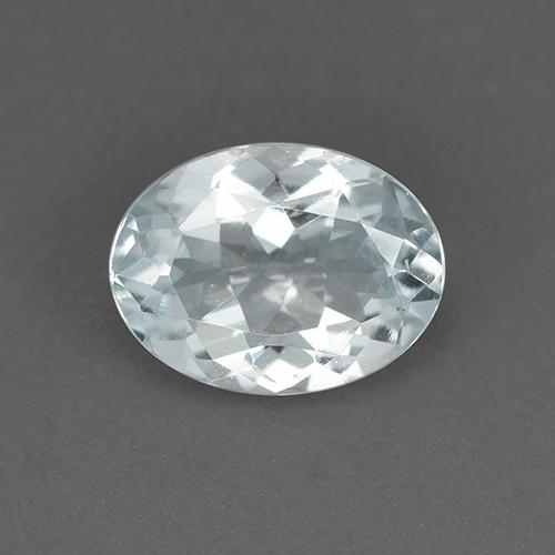Água-marinha azul natural 0,99ct, corte oval, VVS-VS