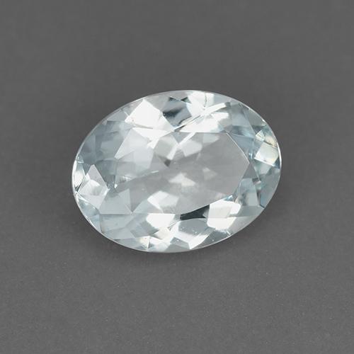 Água-marinha azul natural 0,99ct, corte oval, VVS-VS