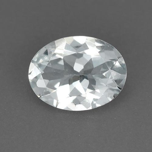 Água-marinha branco natural 0,88ct, corte oval, VVS