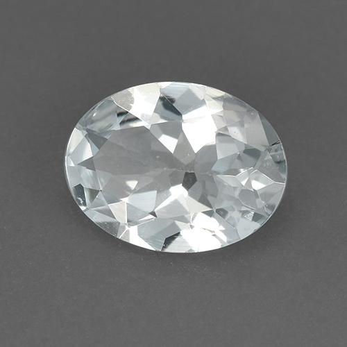 Água-marinha branco natural 0,88ct, corte oval, VVS