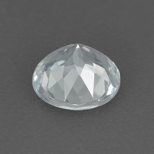 Água-marinha branco natural 0,70ct, corte redondo, VVS-VS