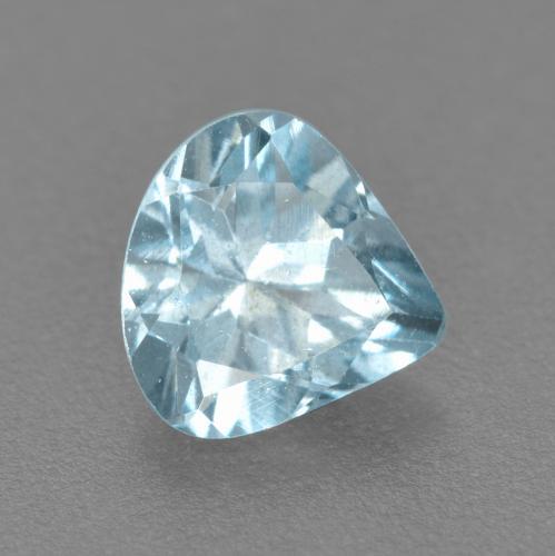Água-marinha azul natural 0,65ct, formato de pêra, VS-SI