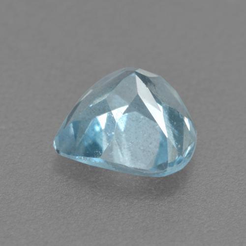 Água-marinha azul natural 0,65ct, formato de pêra, VS-SI