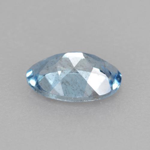 Água-marinha azul natural 0,38ct, corte oval, VS-SI