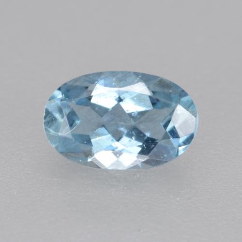 Água-marinha azul natural 0,36ct, corte oval, VS-SI