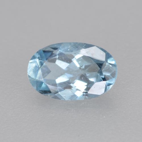 Água-marinha azul natural 0,36ct, corte oval, VS-SI
