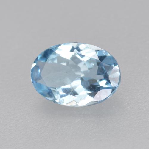 água-marinha Céu azul Natural 0.35ct, Corte Oval, VS-SI