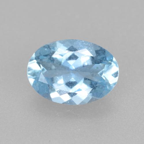 Água-marinha azul natural 0,62ct, corte oval, VS-SI
