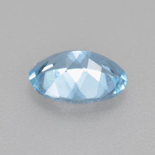 Água-marinha azul natural 0,62ct, corte oval, VS-SI