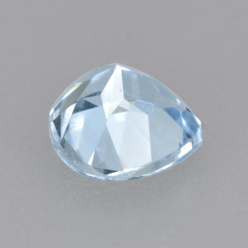 Água-marinha azul natural 0,42ct, formato de pêra, VS